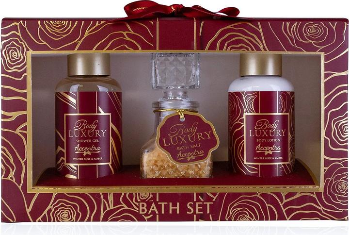 Produktbild Accentra Badeset BODY LUXURY in Geschenkbox, Duft: Winter Rose & Amber (Haarpflege set)