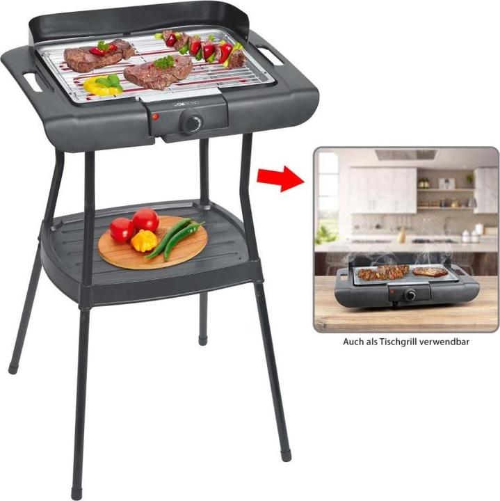 Produktbild Clatronic BQS 3508 Elektrischer Gartengrill 2000 W 24,5 cm x 35,5 cm (2 kW)