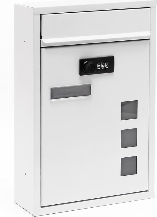 Wiltec Briefkasten 215x320x90mm Postkasten Zahlenschloss Namensschild
