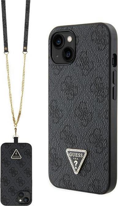Produktbild Guess GUHCP13MP4TDSCPK iPhone 13 6.1" czarny/black hardcase Crossbody 4G Metal Logo (Apple iPhone 15, Apple iPhone 14, Apple iPhone 13)