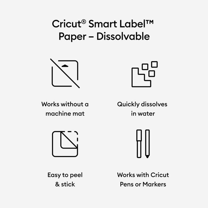 Produktbild Cricut Folie Smart Label auflösbar 33 x 61 cm (1 x)