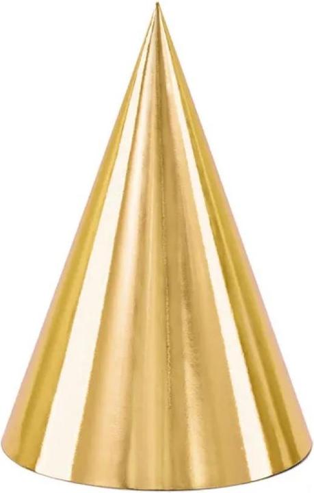 Produktbild Partydeco Party hats, gold, 16cm (1 pkt / 6 pc.)