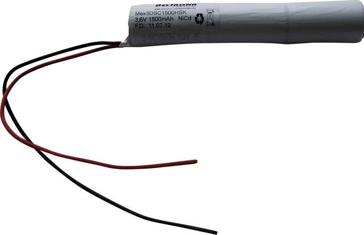 Actual product image Beltrona 3DSC1500HSK Emergency light battery cable 3.6 V 1500 mAh (1500 mAh, Rechargeable battery)