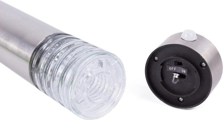 Image du produit Benson Garden Lot de 2 lampes de jardin solaires en acier inoxydable avec capteur de mouvement