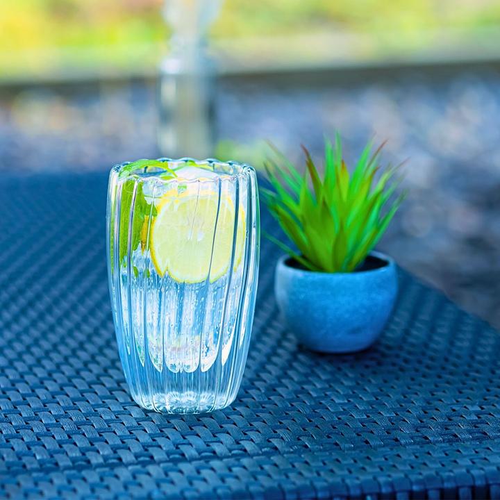 Produktbild Intirilife Doppelwandiges Thermo Glas Striped Style (0.35 l, 1 x)