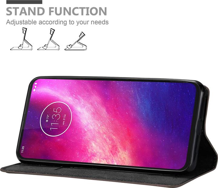 Actual product image Cadorabo Book Invisible Magnet Cover (Motorola One Hyper)