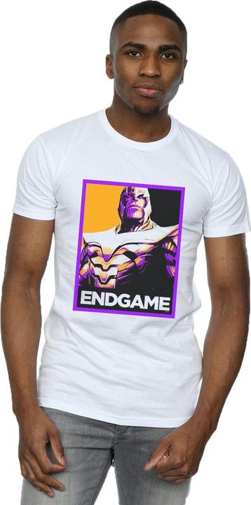 Actual product image Mens Avengers Endgame Thanos Poster T-Shirt (4XL)