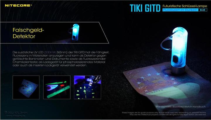 Actual product image Nitecore Tiki Gitd (5.50 cm, 300 lm)