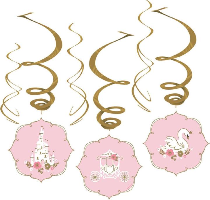 Actual product image Amscan Hanging Spirals Princess Princess for a day