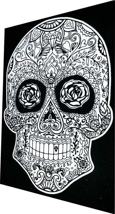 Actual product image ColorVelvet Colouring in skull