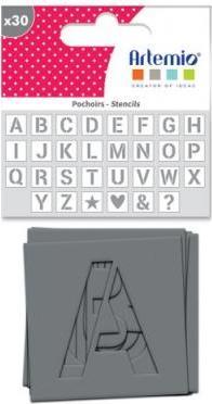 Actual product image Artemio Writing stencil alphabet 6x6cm