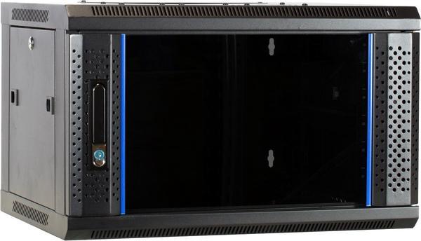Produktbild Dsit 6 HE Serverschrank, Wandgehäuse, mit Glastür (BxTxH) 600 x 450 x 367mm (6 HE, 19 Zoll Rack)
