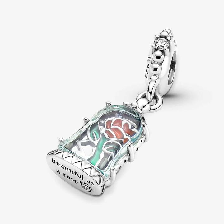Image du produit Pandora Disney la Belle et la Bête a enchanté Rose (Argent 925, Émail)