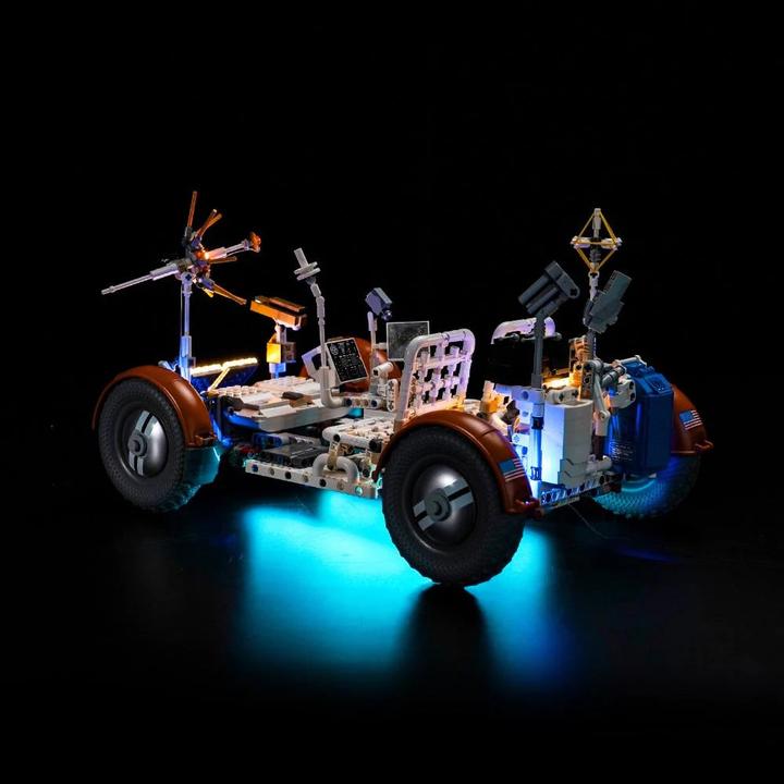 Image du produit BrickBling Kit d'éclairage LED pour LEGO - NASA : Apollo Lunar Roving Vehicle - LRV (42182) incl. télécommande