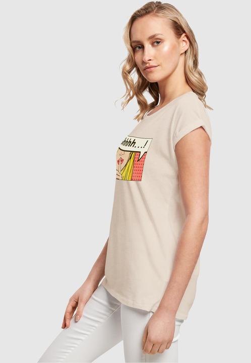 Actual product image Merchcode Ladies Silent Sign Comic Extended Shoulder Tee - 112423 (5XL)