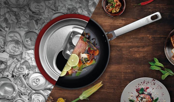 Actual product image Kuhn Rikon NEW LIFE PRO RECYCLING Frying Pan 28 cm (28 cm, Frying pan, Aluminium, Stainless steel)