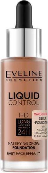 Produktbild NoName Liquid Control HD Foundation mit Niacinamid Long Lasting 32ml Toffee