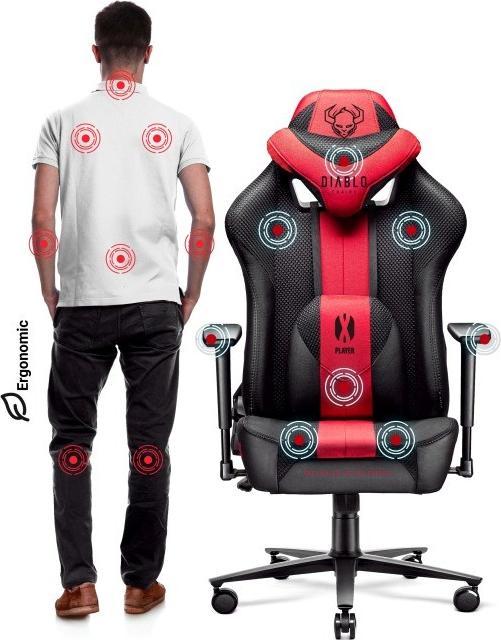 Produktbild Diablo Gaming-Stuhl X-Player 2.0 Gaming-Stuhl King Size, Schwarz-Rot