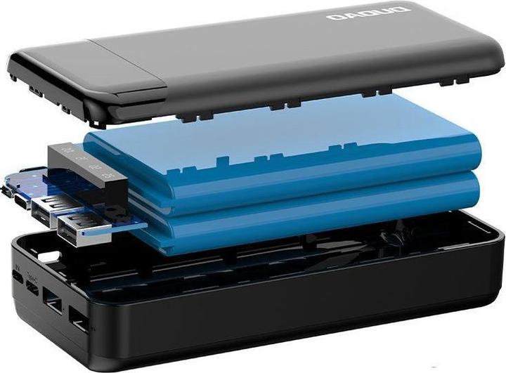 Produktbild Dudao Kapazität Charger mit 3 integrierten Kabeln (20000 mAh, 10 W, 10 Wh)