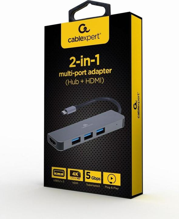 Produktbild Gembird A-CM-COMBO2-01 (USB-C, 4 Ports)