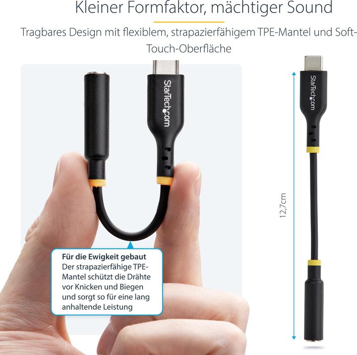 Produktbild StarTech Adap USB-C to 3.5mm Audio (M/F)