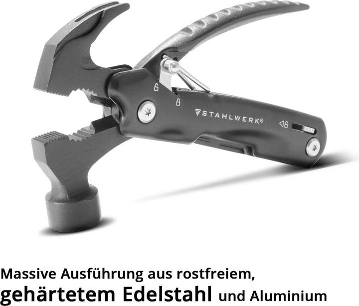 Produktbild Stahlwerk Multitool 12 Tools Taschenmesser Multifunktionswerkzeug Taschenlampe (12 Funktionen)