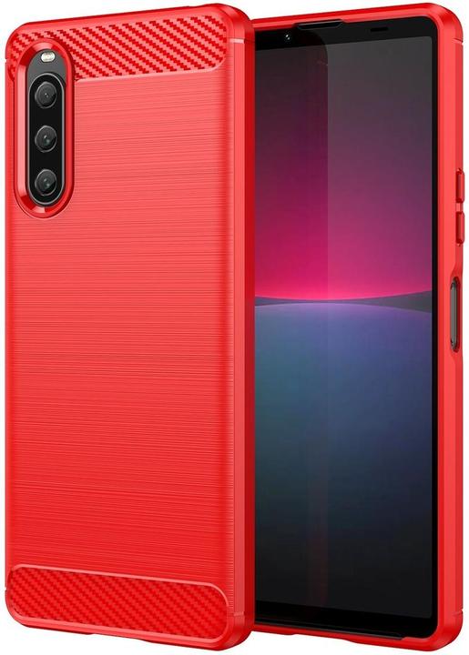 Produktbild König Design Hülle Handy Schutz für Sony Xperia 10 V Case Cover Etuis Bumper Carbon Schale (Sony Xperia 10 V)
