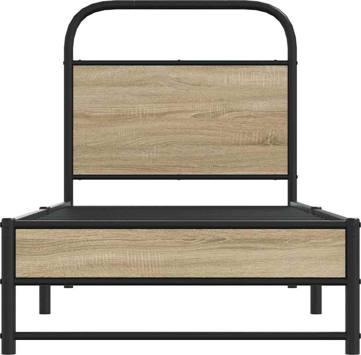 Image du produit VidaXL Cadre de lit sans matelas 90x200 cm chêne fumé bois composite (90 x 200 cm)