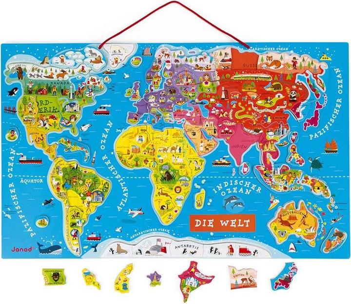 Immagine prodotto Janod Mappa magnetica "Il mondo (92 pezzi)