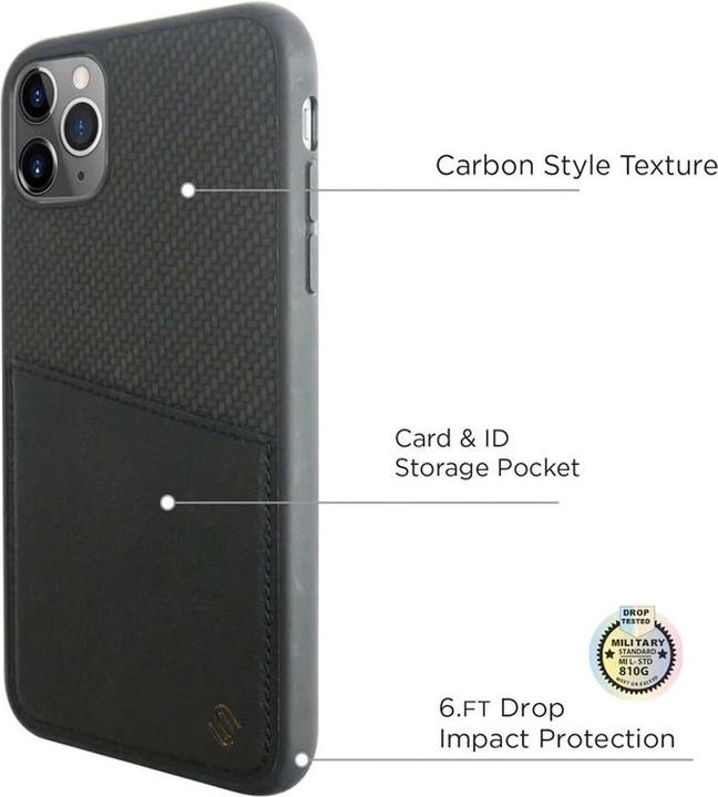 Actual product image Uunique Hard cover CARBON BACK SHELL black (Apple iPhone 11 Pro Max)