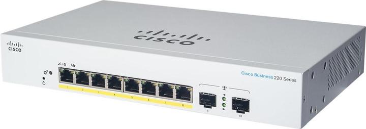 Actual product image Cisco CBS220-8P (8/2-Port Gigabit, 65W PoE+) (10 Ports)