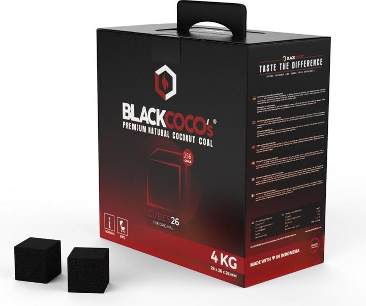 Image du produit Black Cocos Charbon naturel Cubes26 4kg (64 x)