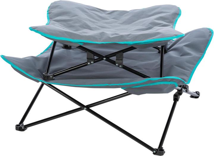 Actual product image Trixie Camping Bed, up to 35 kg, 88 x 32 cm, Dark Grey/Petrol (Dog)