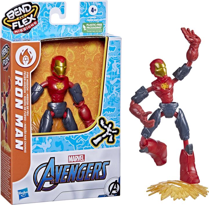 Produktbild Hasbro Bend & Flex Iron Man Feuer-Mission
