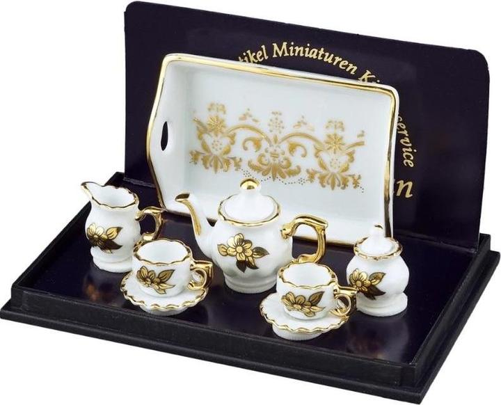 Actual product image Reutter 001.347/6 - Teaset Baronesse "Goldblume", Miniature (5.5 x 8 x 5 cm)