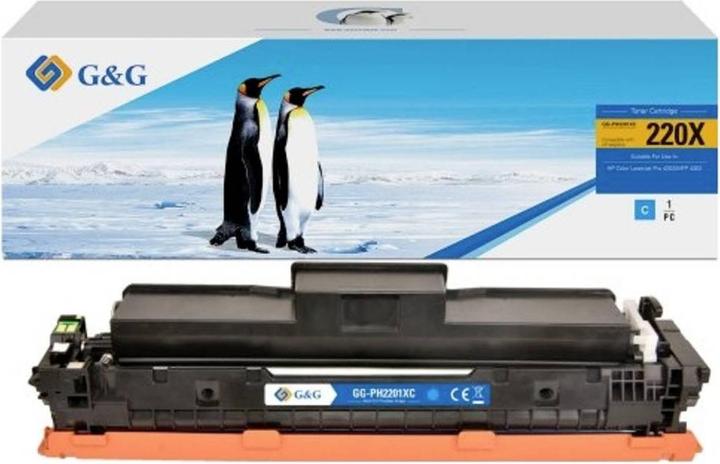 Produktbild G&G Toner ersetzt HP 220X, W2201X Kompatibel Cyan 5500 Seiten NT-PH2201XC-B-V2 (C)