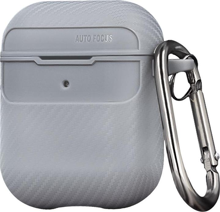 Actual product image OEM Carbon case for Airpods 4 with ANC grey (Headphone bag)