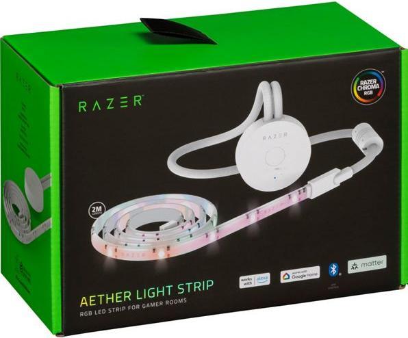 Immagine prodotto Razer Strisce luminose intelligenti Aether - Strisce LED RGB per case intelligenti (Multicolore, 200 cm, Interno)