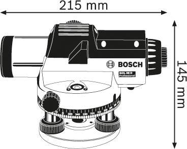 Image du produit Bosch Professional Niveau optique GOL 26 D, avec trépied de construction BT160, jauge GR 500