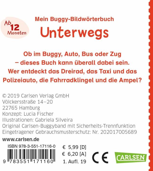 Immagine prodotto Buggy-Bücher: Mein Buggy-Bildwörterbuch: Unterwegs (Tedesco, Lucia Fisher, 2019)