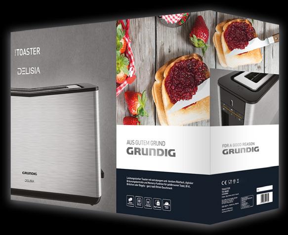 Image du produit Grundig Grille-pain à fentes longues avec Bagel-F