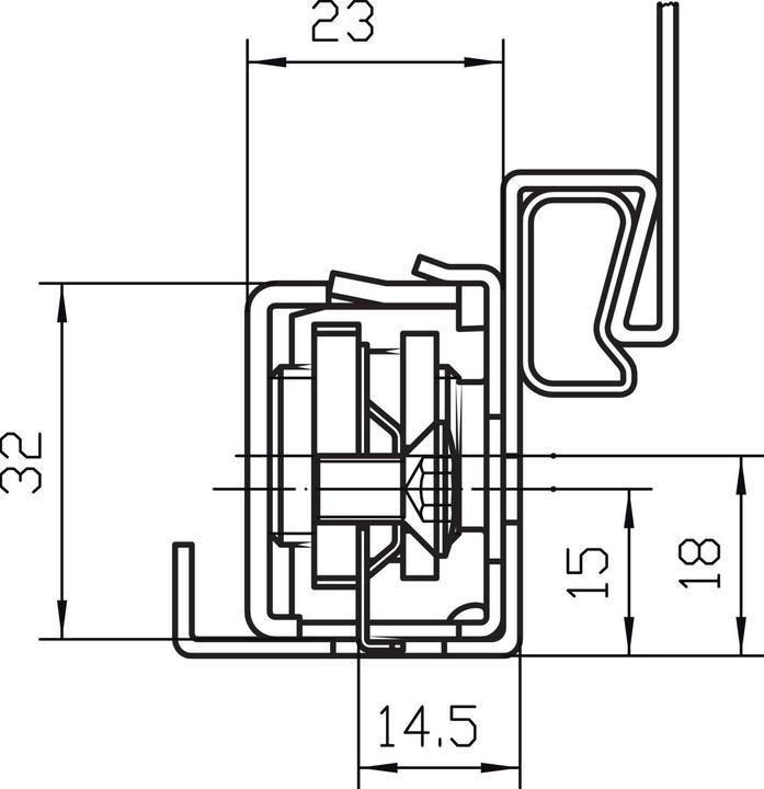 Actual product image Simonswerk Mounting element for object hinge (door hinge) VX7511-3D, stainless steel