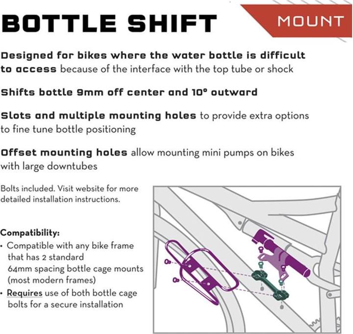 Produktbild Wolf Tooth B-RAD Bottle Shift Flaschenhalter-Halterung