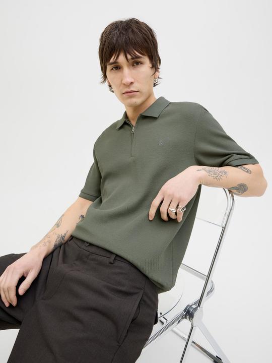 Actual product image Jack & Jones Jjeaustin Zip Polo Ss Noos (S)