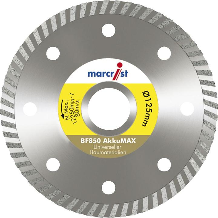 Actual product image Marcrist Diamond cutting disc BF850 AkkuMax 125 x 22.23 mm Construction materials