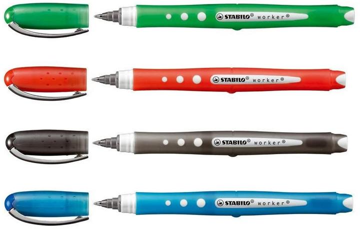 Immagine prodotto STABILO worker+ roller colorato (Rosso, Nero, Verde, Blu, 4 x)