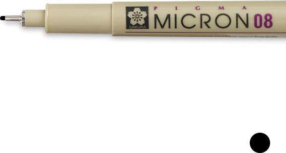Actual product image Sakura Fibre pen Pigma Micron (Black, 1 x)