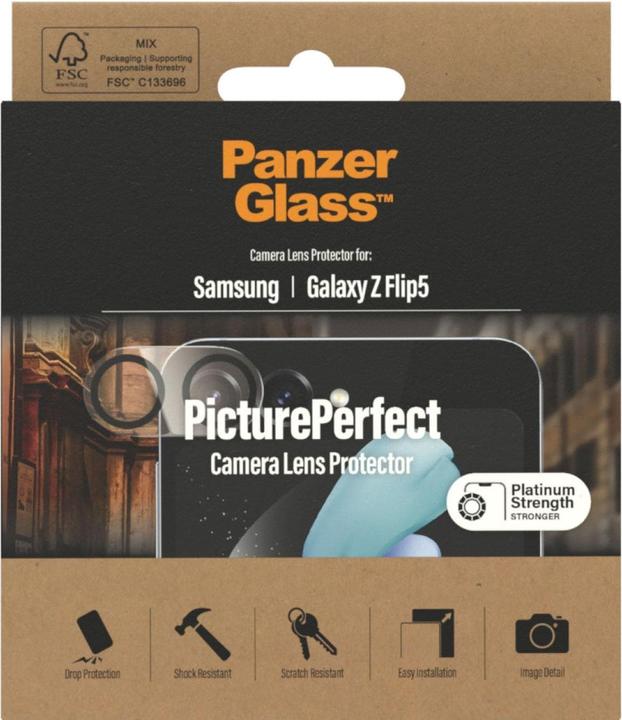 Actual product image PanzerGlass PicturePerfect Camera Lens Protector Samsung Galaxy Z Flip 5 (1 Piece, Samsung Galaxy Z Flip5)
