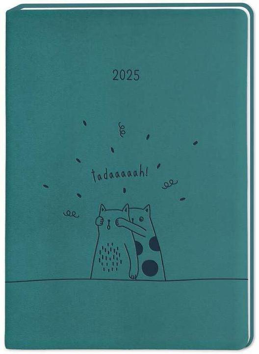 Produktbild Terminplaner Lederlook 2025 Petrol (11.5 x 16 cm, Harter Einband, Deutsch)