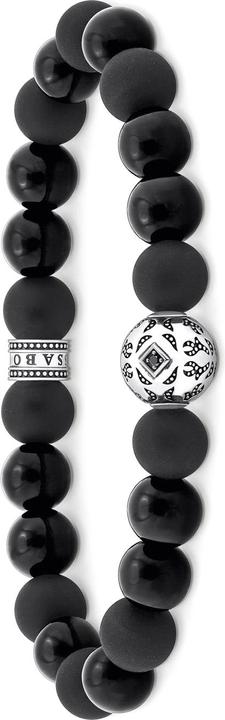 Actual product image Thomas Sabo Beads bracelet in blackened obsidian silver (17 cm, Blackened, 925 sterling silver)